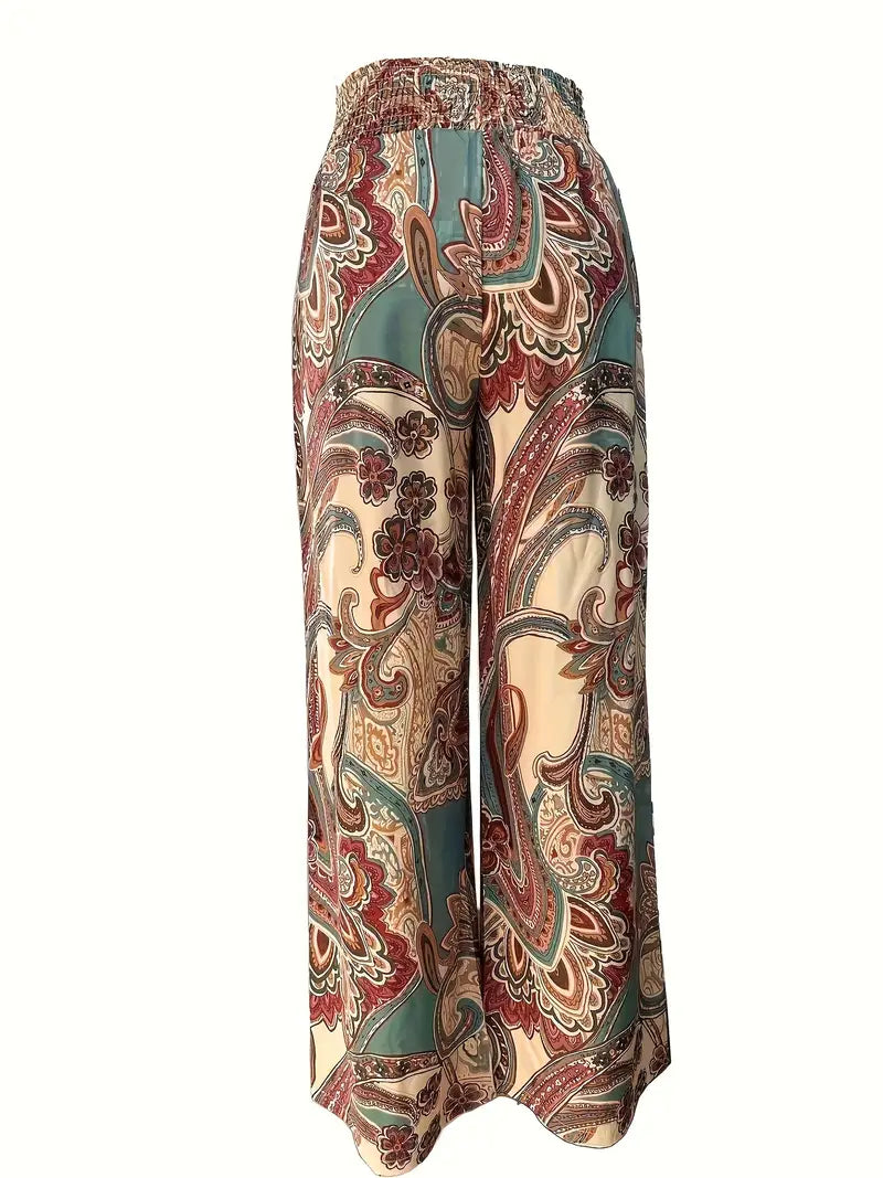 Onvya – Weite Hose mit Paisley-Print