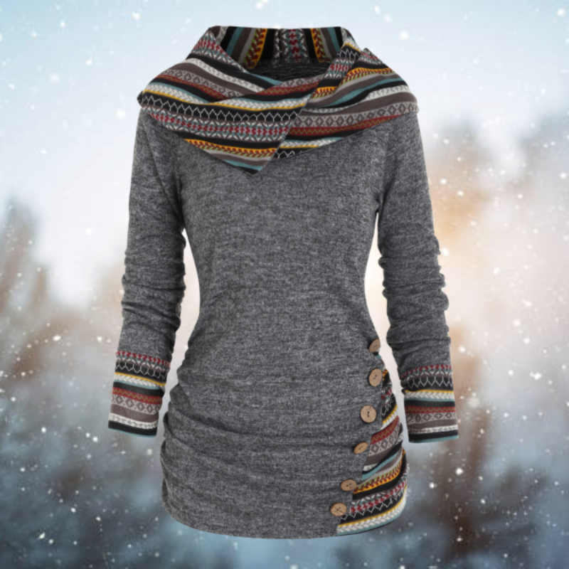 Darla | Damen Ausgefallene Hoodie | Schwarz