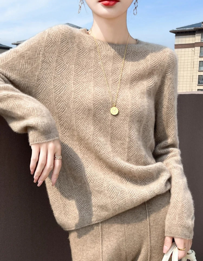 Wanda | Damen Ausgefallene Pullover | Weiß