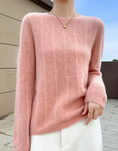 Wanda | Damen Ausgefallene Pullover | Weiß