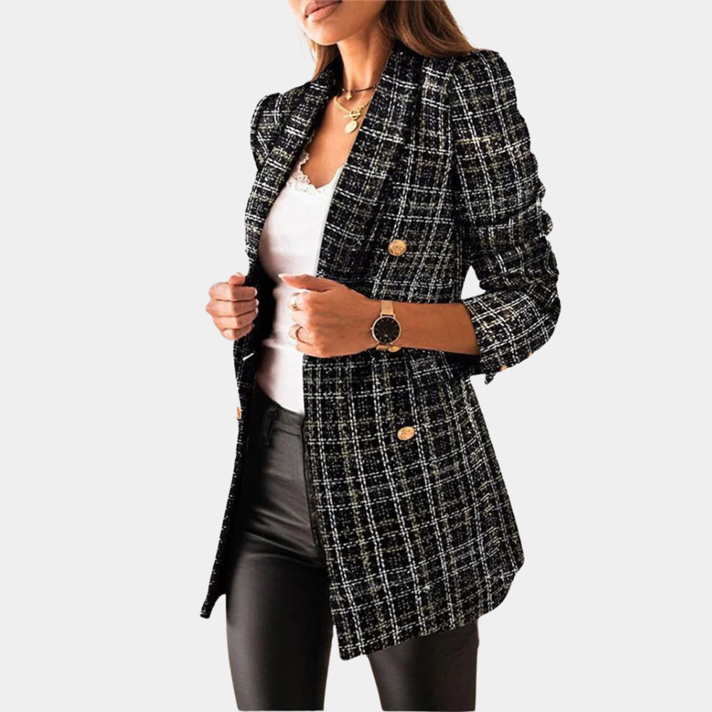 Hillary | Damen Blazer Schwarz | Lang