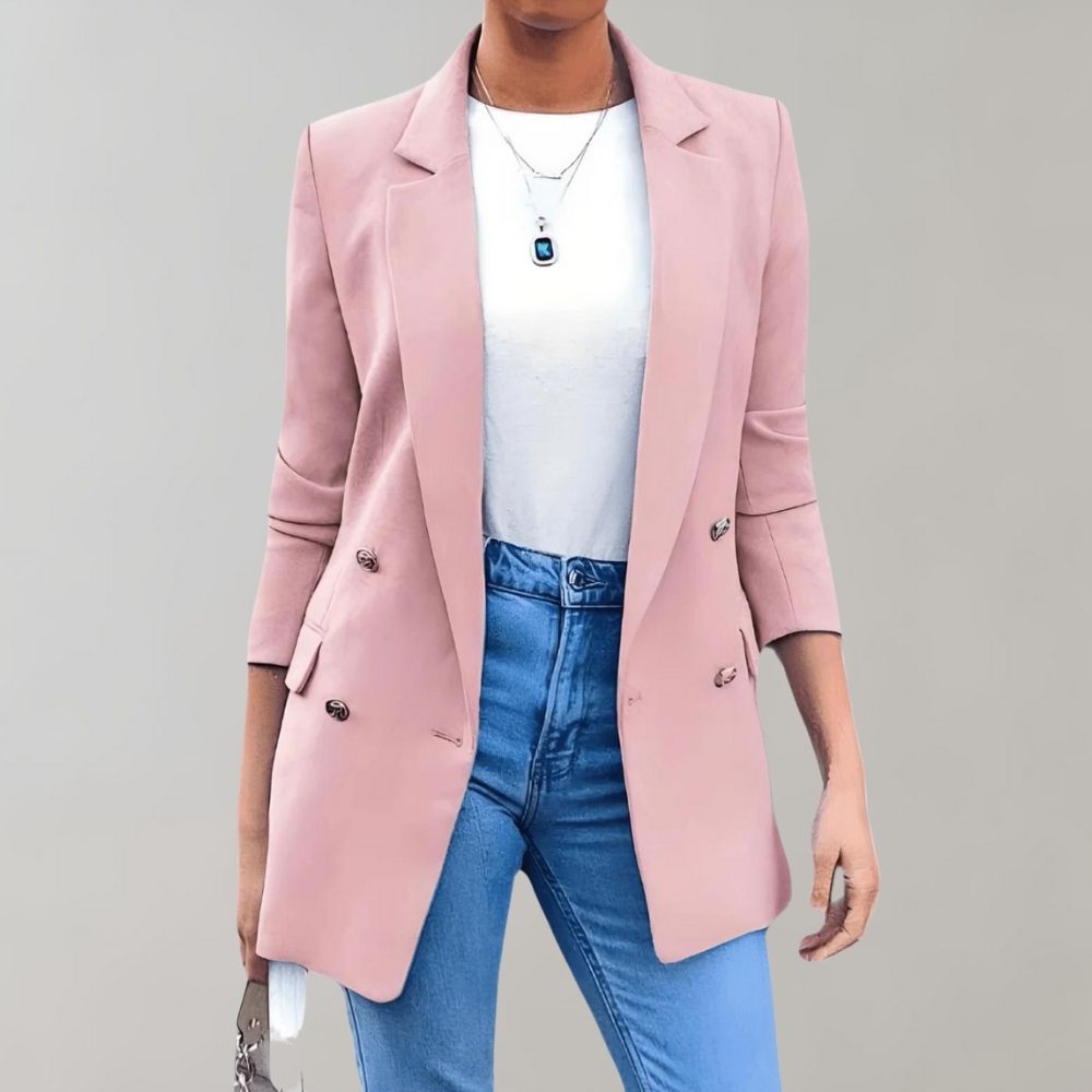 Audry | Damen Elegant Blazer | Weiß