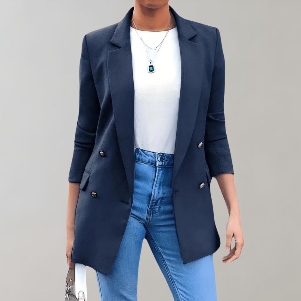 Audry | Damen Elegant Blazer | Weiß