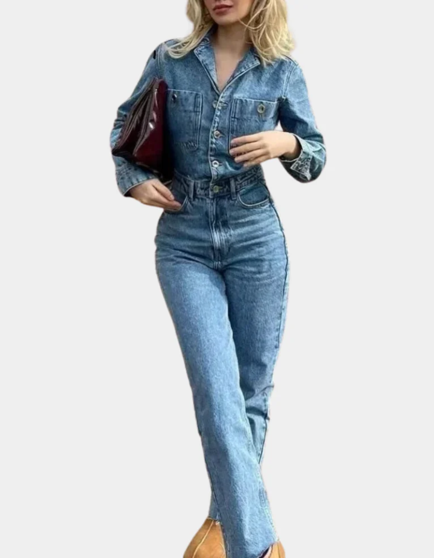 Ciarra | Damen Elegant Jumpsuit | Langarm