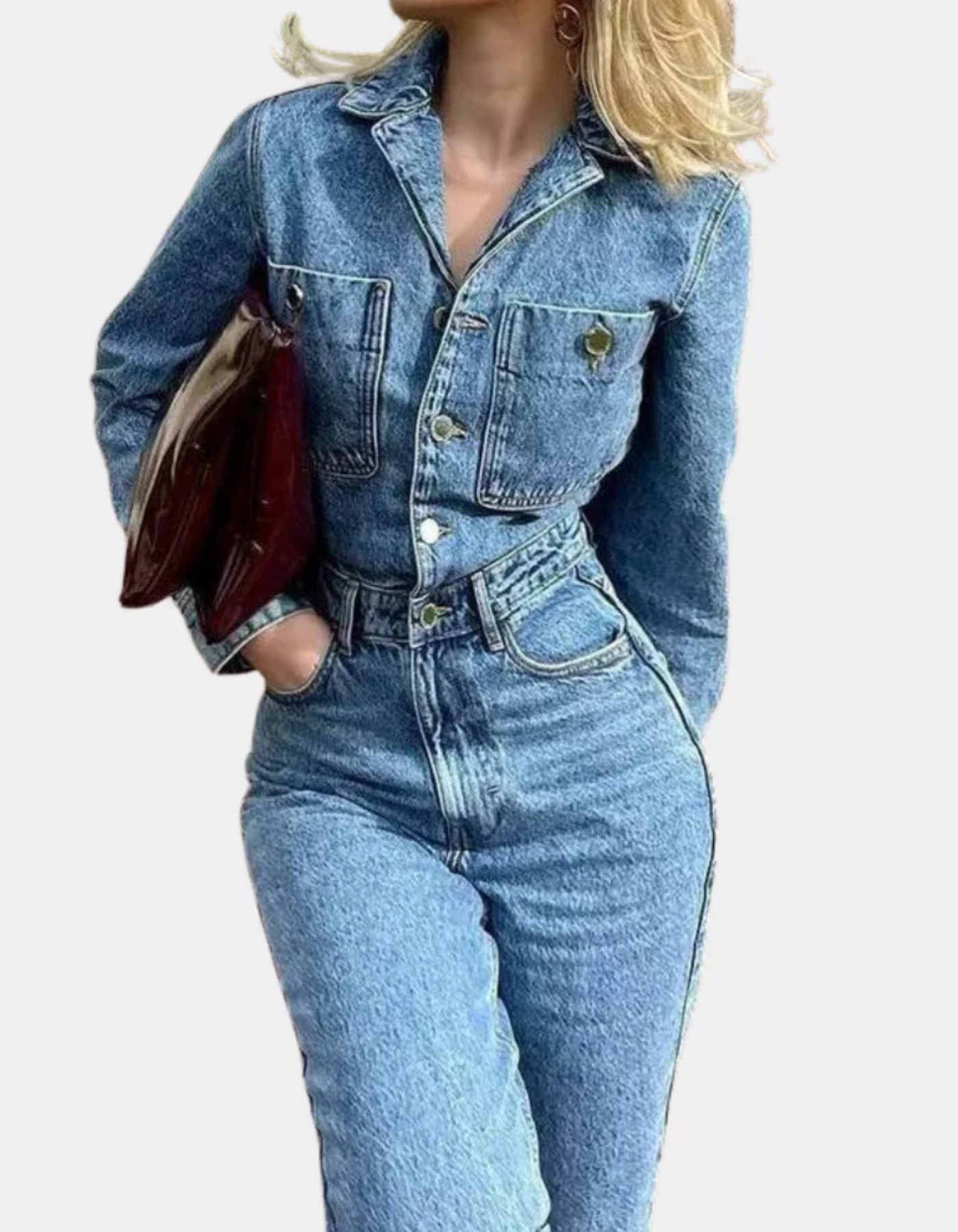 Ciarra | Damen Elegant Jumpsuit | Langarm