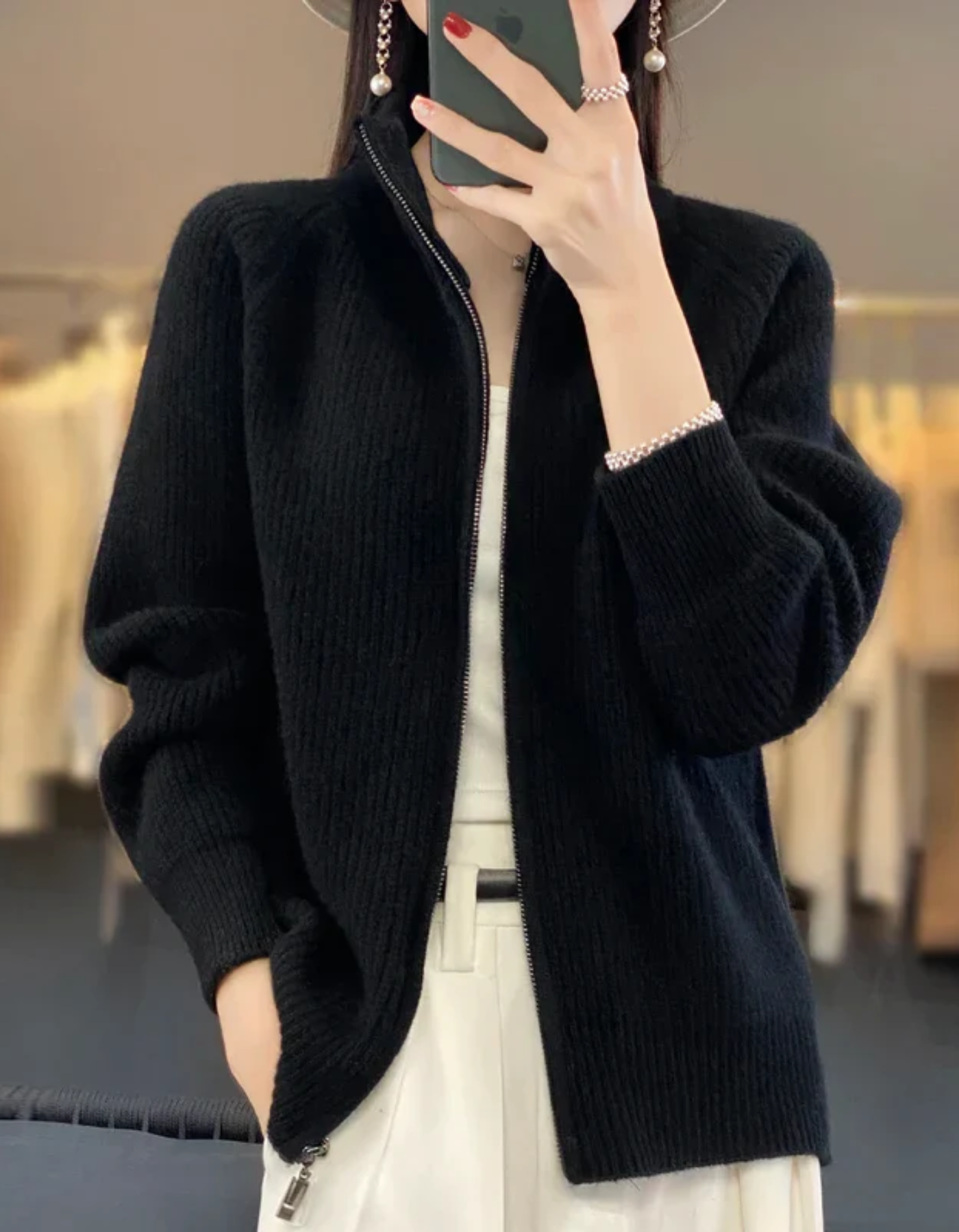 Janel | Damen Leichte Strickjacke | Kurz