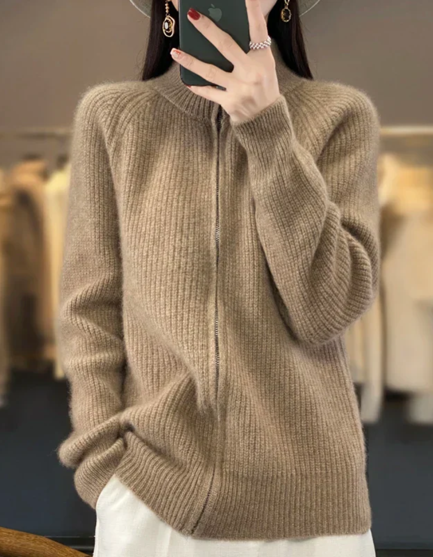 Janel | Damen Leichte Strickjacke | Kurz