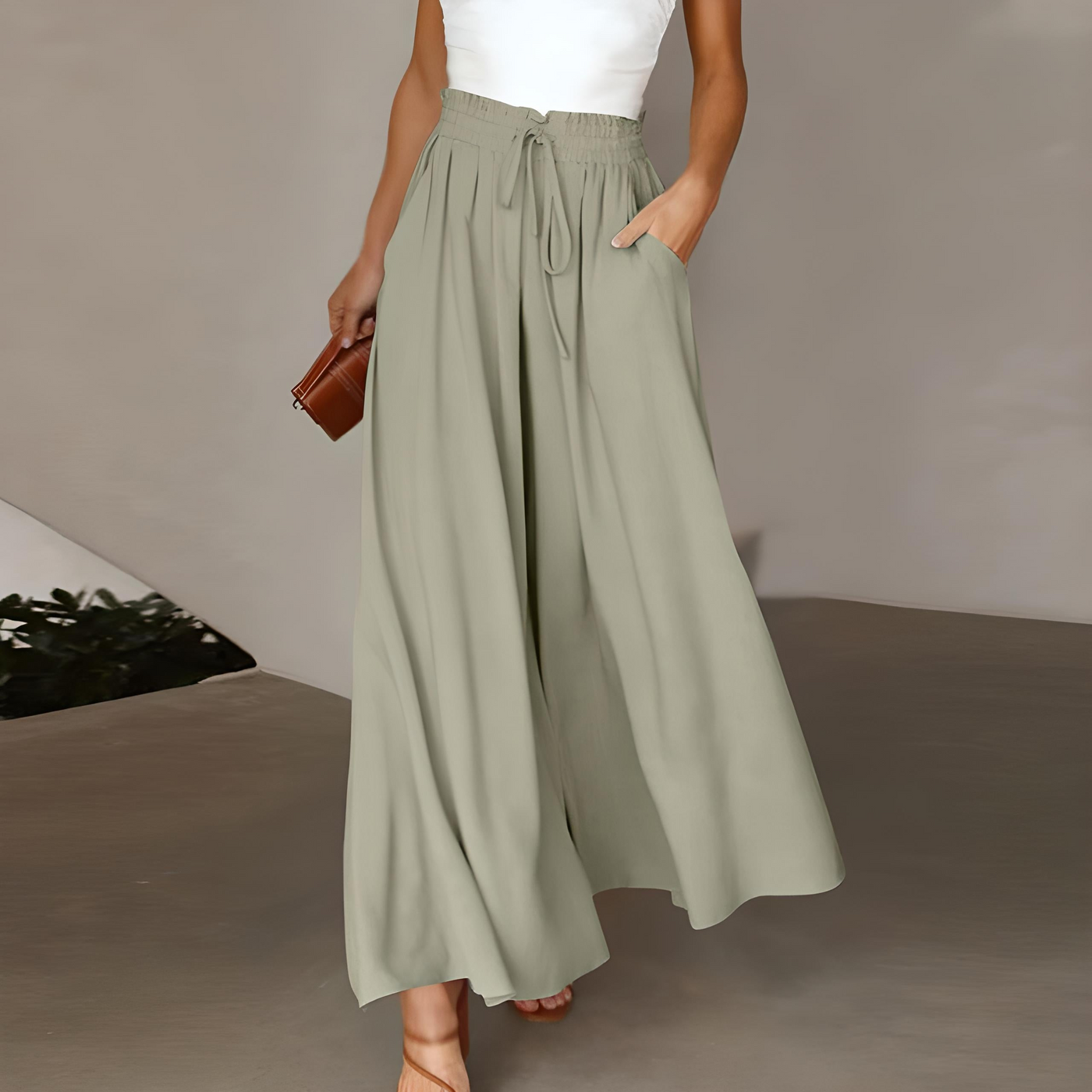 Ashley | Damen Elegant Weite Hose | Sommer