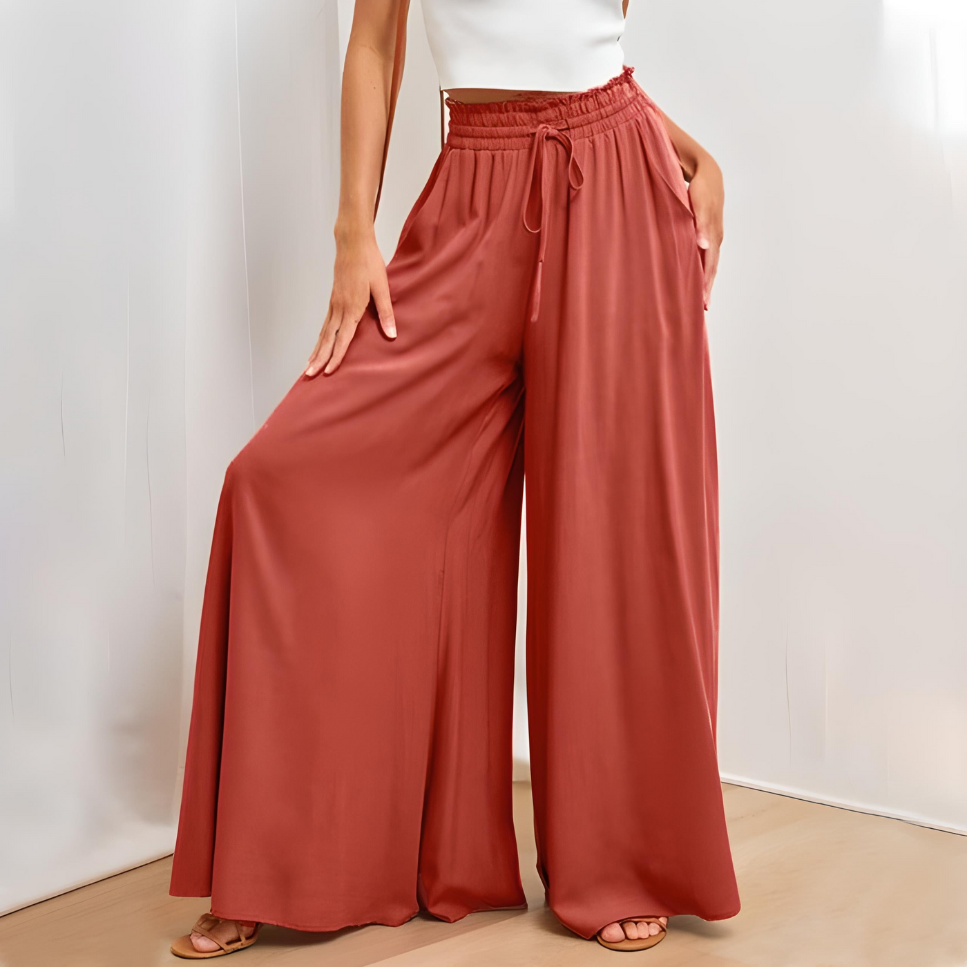 Ashley | Damen Elegant Weite Hose | Sommer