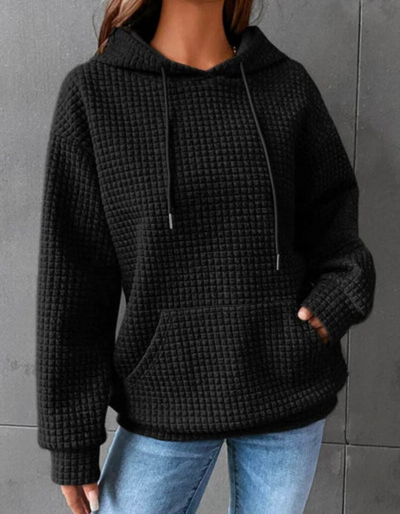 Zaia | Damen Schwarz Hoodie | Kapuzenpulli