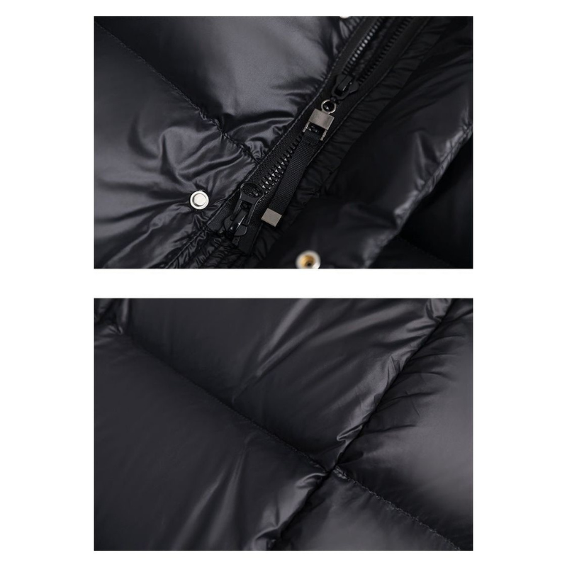 Carmen | Damen Lang Steppjacke | Daunenjacke Schwarz