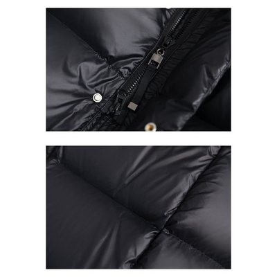 Carmen | Damen Lang Steppjacke | Daunenjacke Schwarz