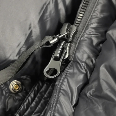 Carmen | Damen Lang Steppjacke | Daunenjacke Schwarz