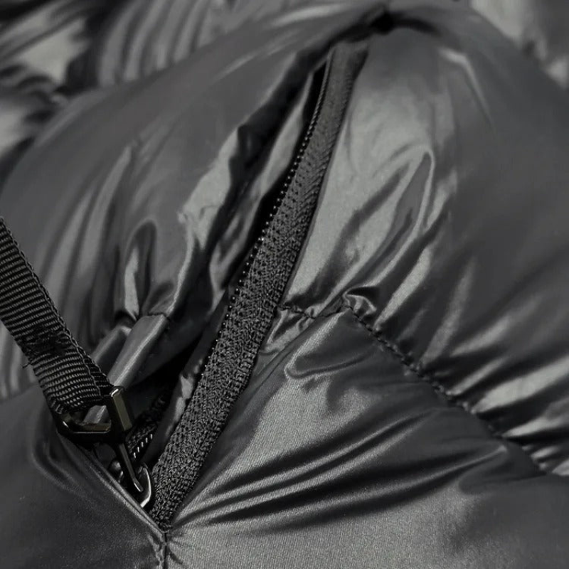 Carmen | Damen Lang Steppjacke | Daunenjacke Schwarz