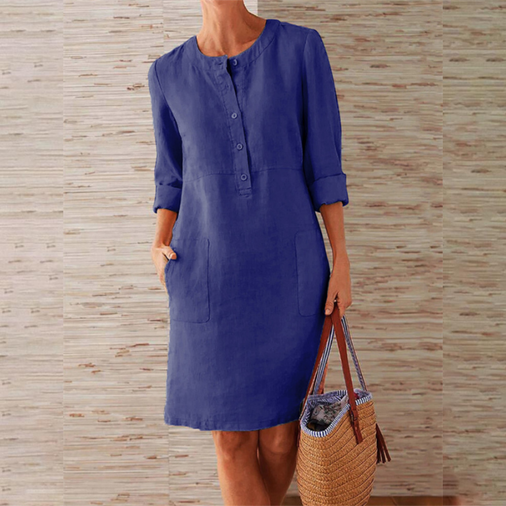 Adella | Langarm Shirtkleid | Mini