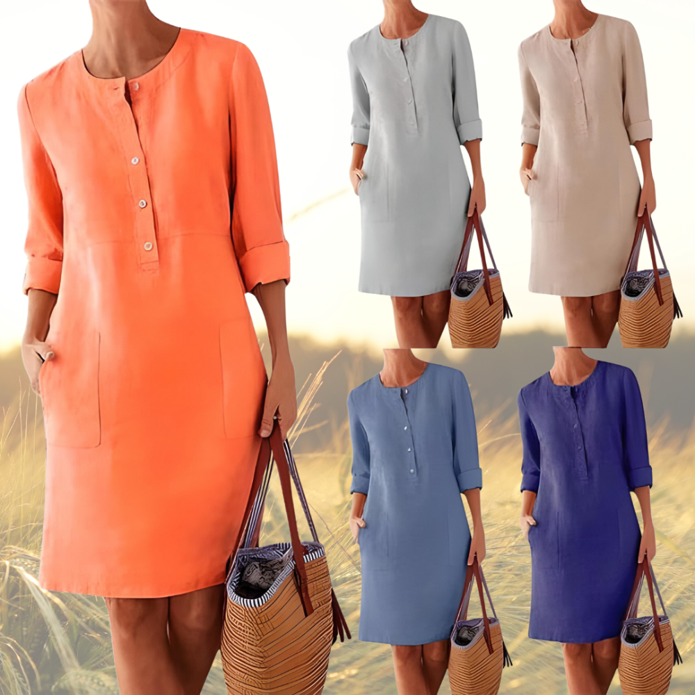 Adella | Langarm Shirtkleid | Mini