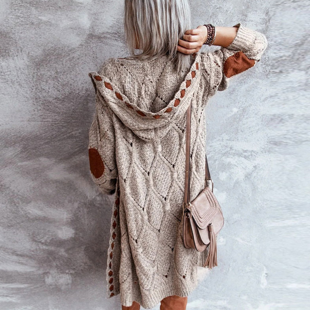 Arietty | Damen Lange Strickjacken | mit Kapuze