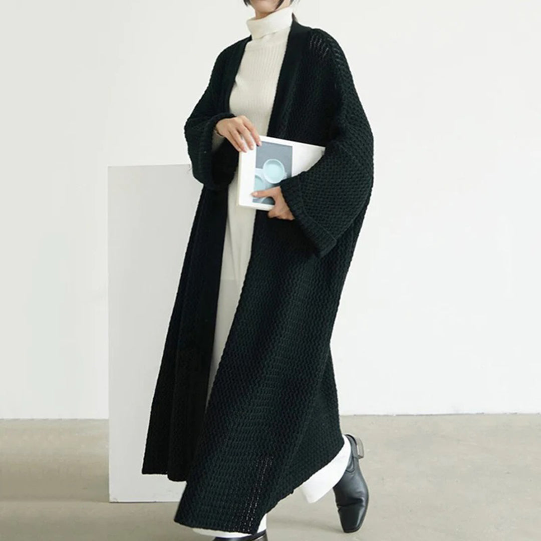 Koraline | Damen Lange Weste | Strick