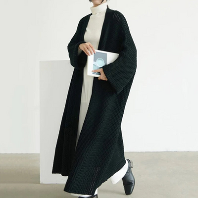 Koraline | Damen Lange Weste | Strick