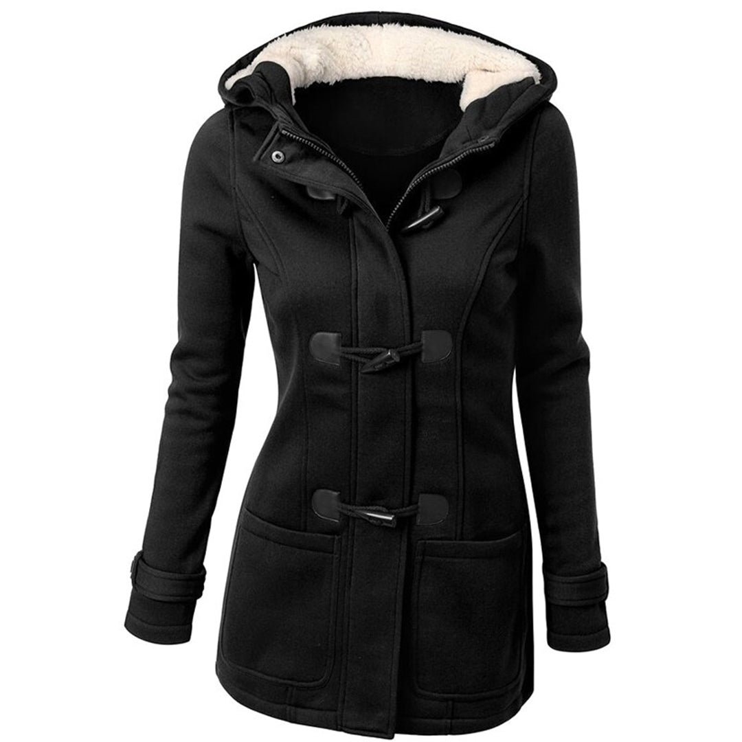 Greta | Damen  Lange Winterjacke | Schwarze