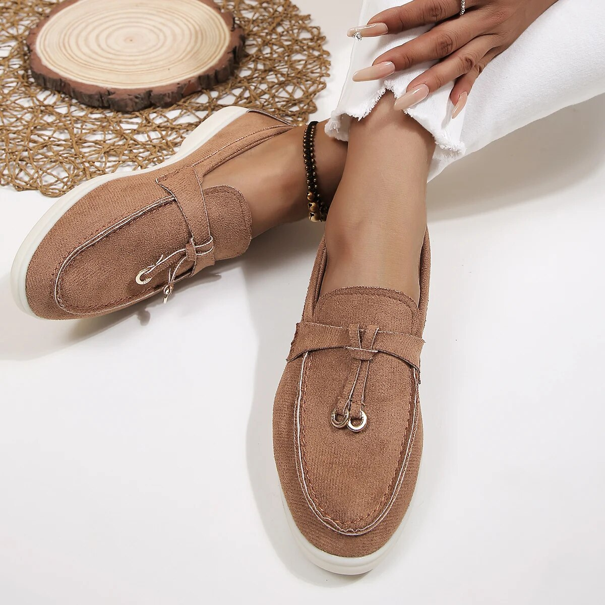 Inna | Damen Loafer Beige | Elegant