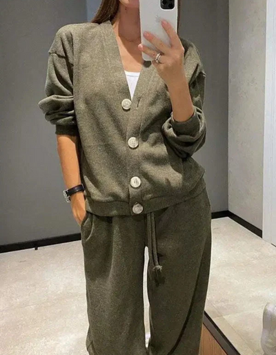 Eve | Damen Modern Hausanzuge | Zweiteiler Set