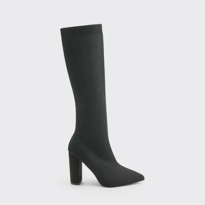 Genya | Damen Overknee Stiefel | Schwarz