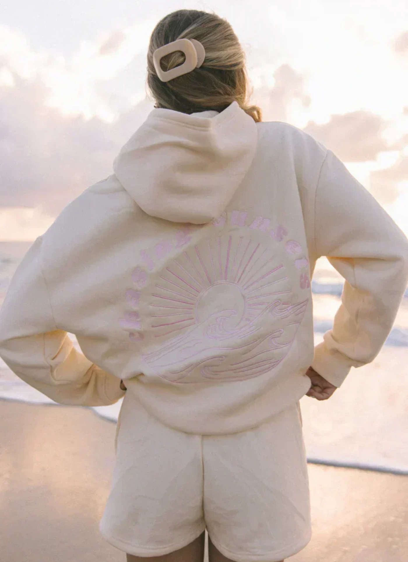 Hellena | Damen Oversize Hoodie | Weiß