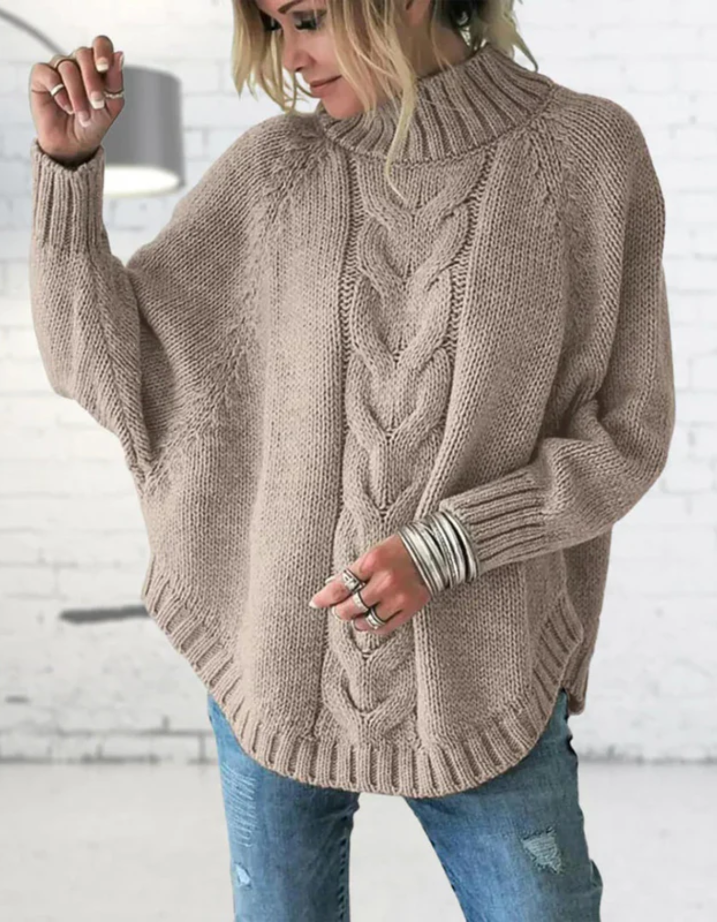 Malory | Damen Oversize Pullover | Strick