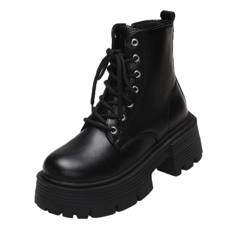 Lexie | Damen Plateau Stiefel | Schwarz