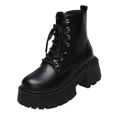 Lexie | Damen Plateau Stiefel | Schwarz