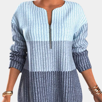 Audree | Damen Reißverschluss Pullover | Ausgefallene