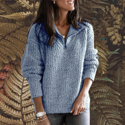 Meria | Damen Reißverschluss Pullover | Warm