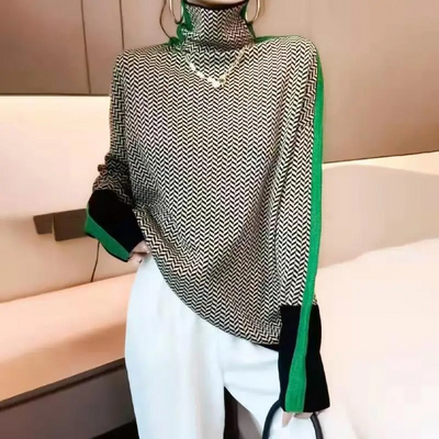 Dakota | Damen Rollkragenpullover Schwarz | Oversize