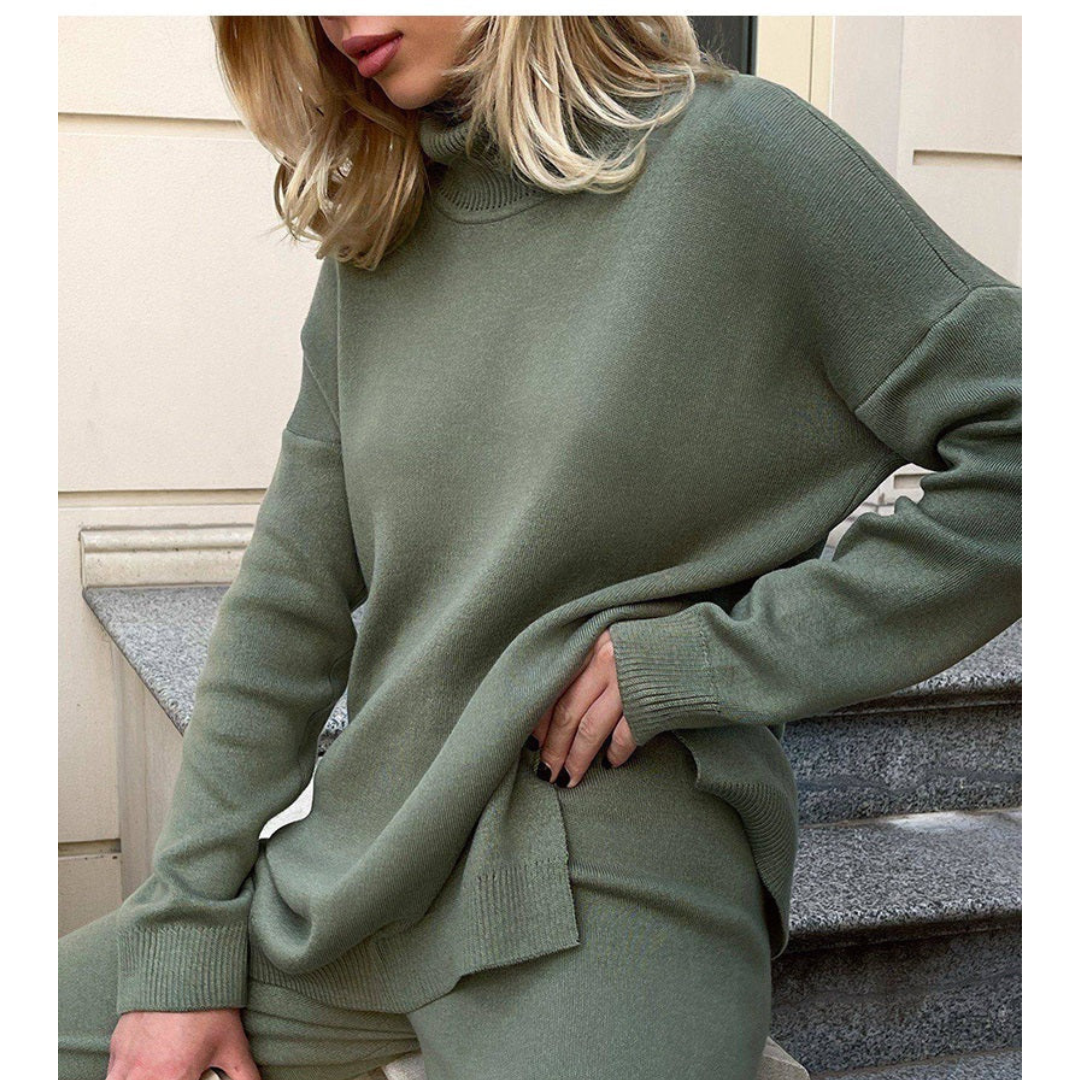 Kassidy | Damen Schwarz Rollkragenpullover | Strick