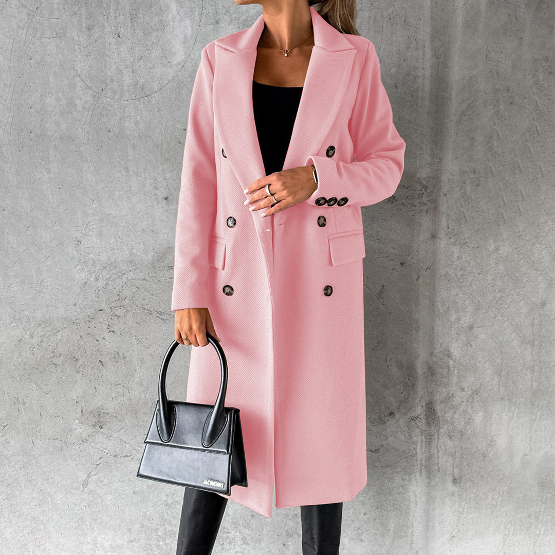 Geneva | Damen Schwarz Trenchcoat | Langer Jacke