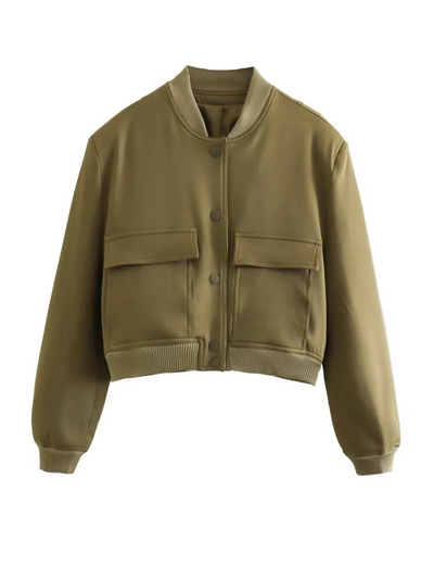 Josephine | Damen Schwarze Bomberjacke | Elegant