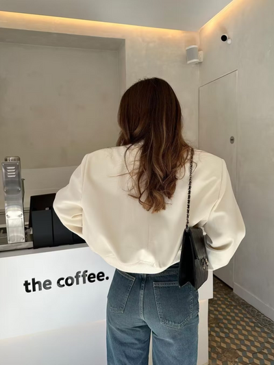 Josephine | Damen Schwarze Bomberjacke | Elegant