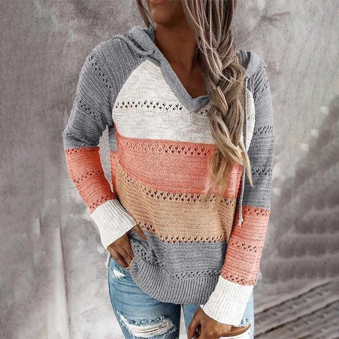 Kyla | Damen Strick Pullover | V-Ausschnitt