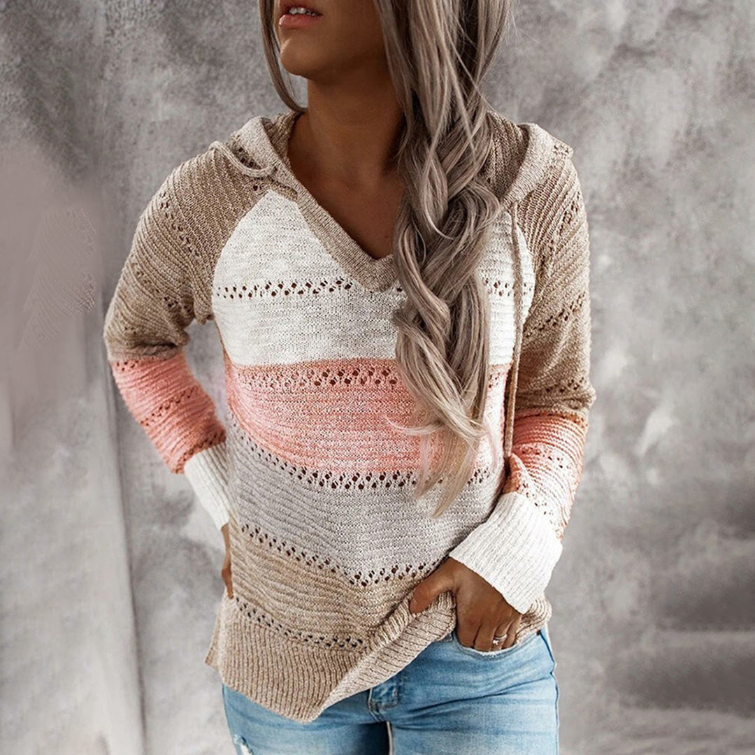 Kyla | Damen Strick Pullover | V-Ausschnitt
