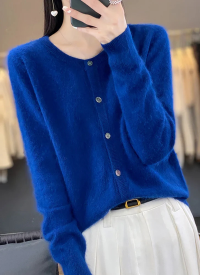 Juliana | Damen Strickjacke Kurz | Beige