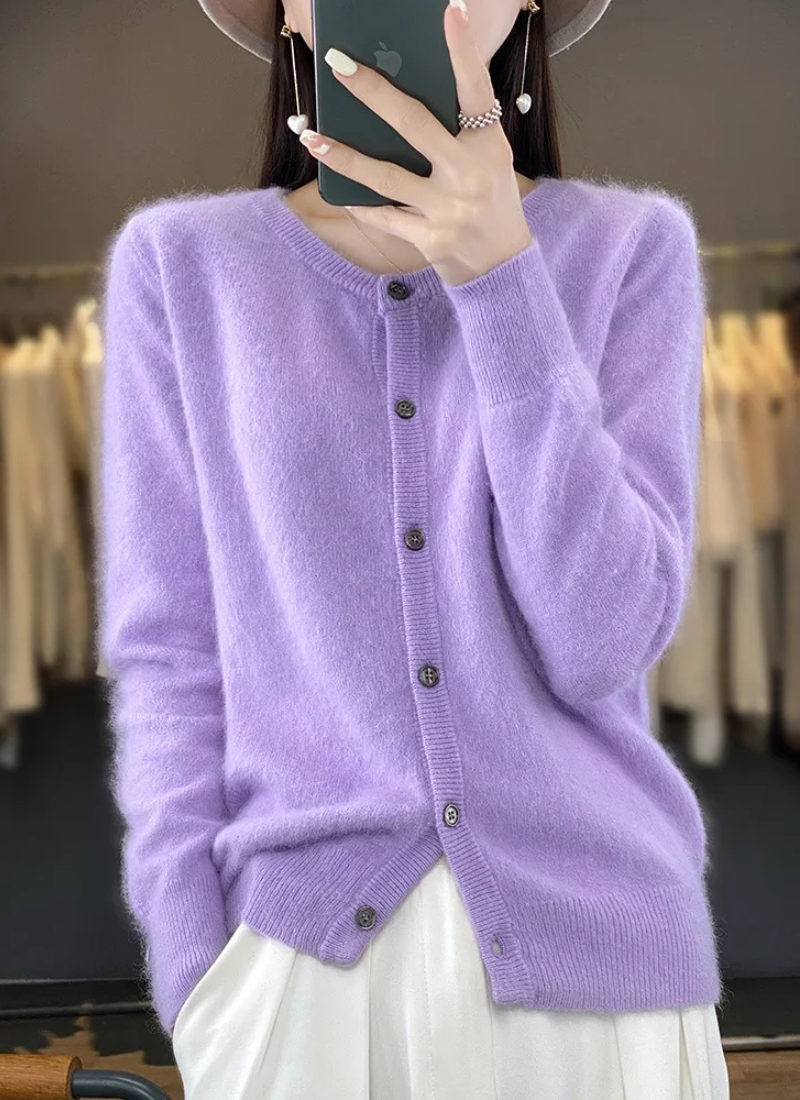 Juliana | Damen Strickjacke Kurz | Beige