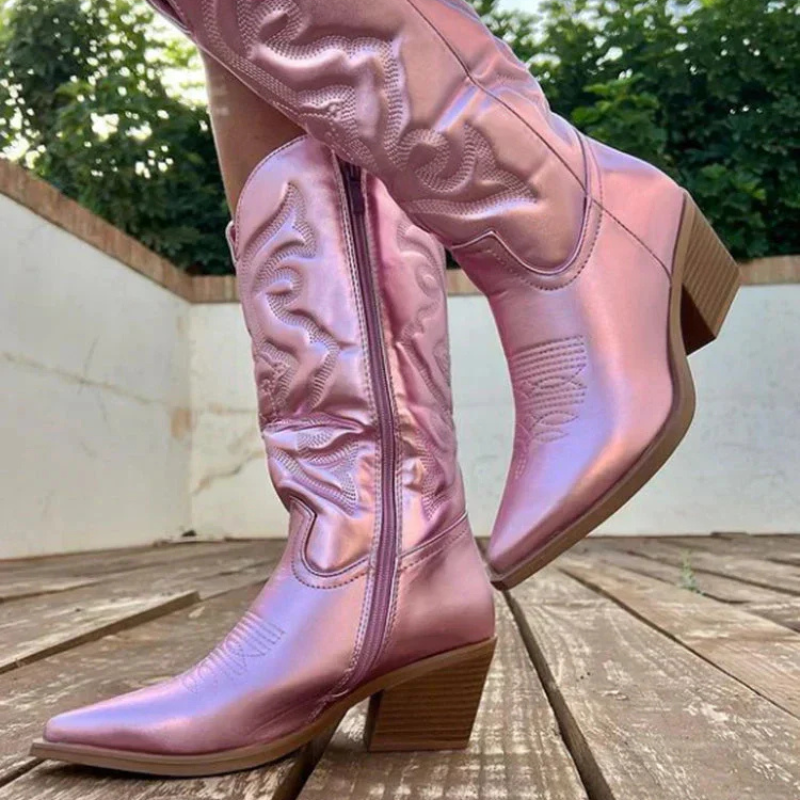 Kamila | Damen Western Cowboystiefel | Schwarz