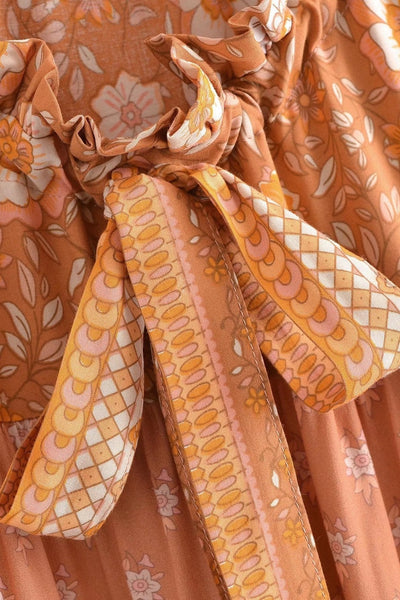 Avelena | Gerafftes Maxikleid