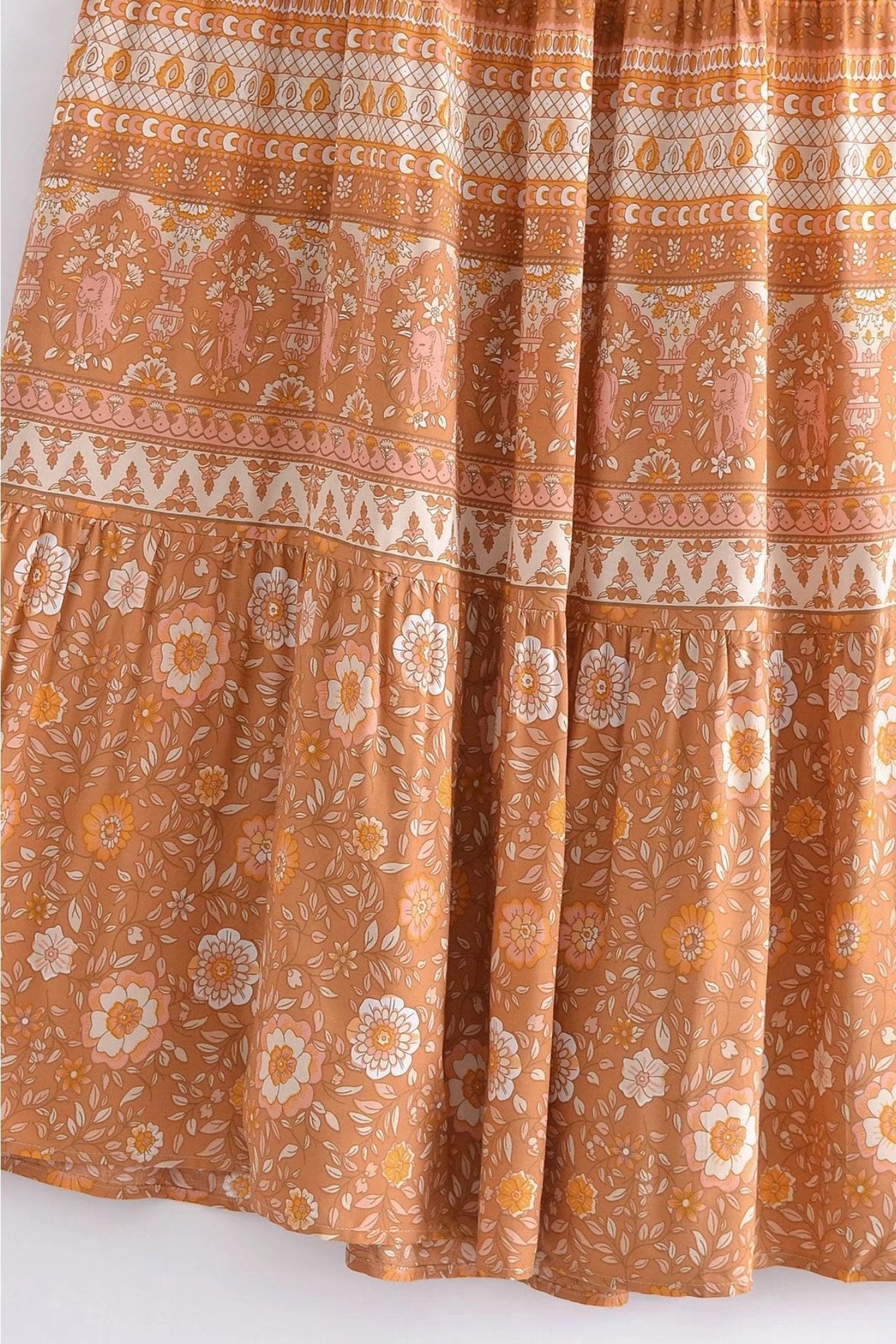 Avelena | Gerafftes Maxikleid