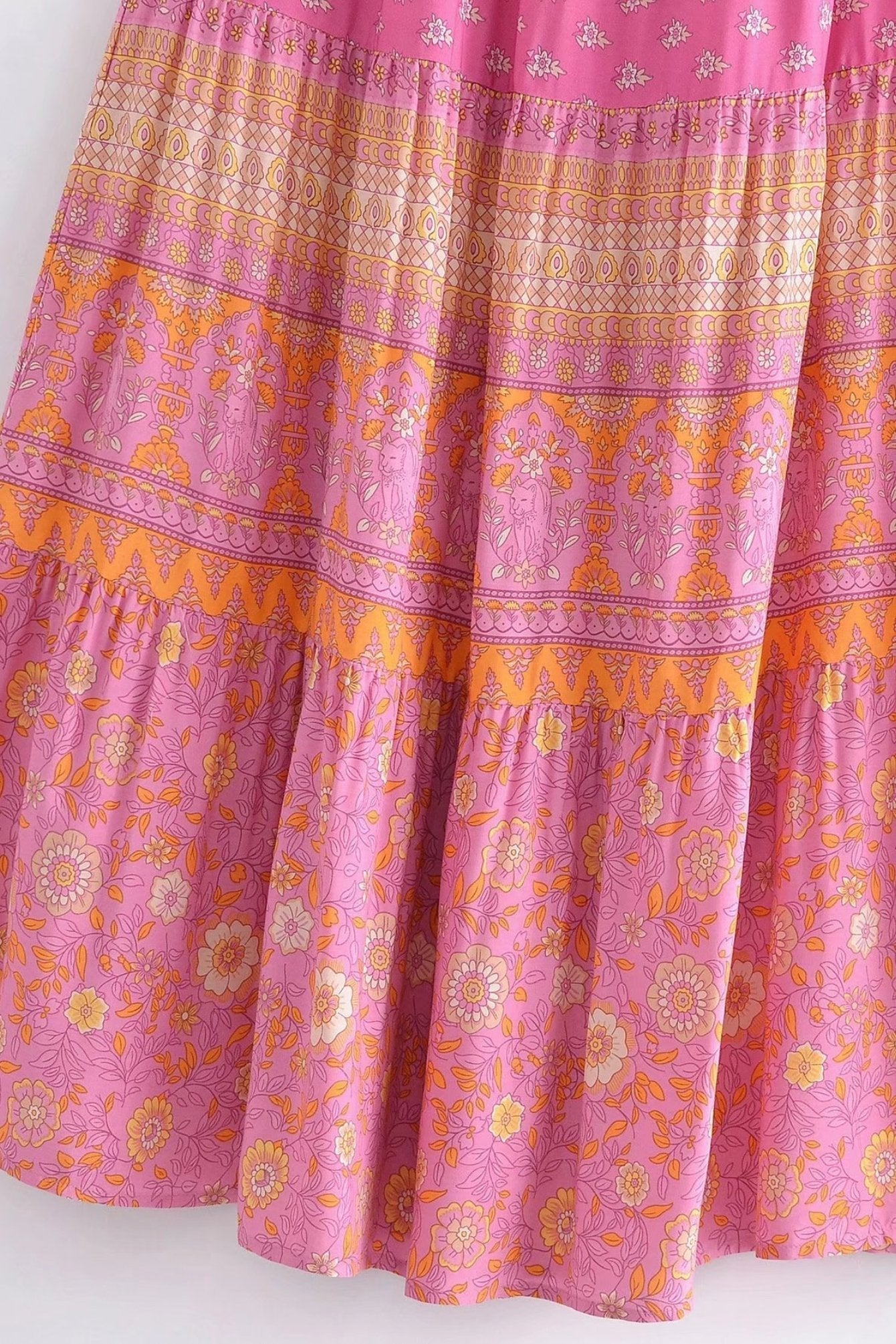 Avelena | Gerafftes Maxikleid