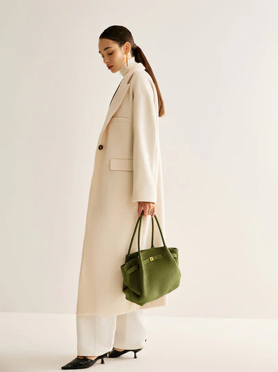 Damen Shopper Wildleder Tasche  – Grün & Geräumig