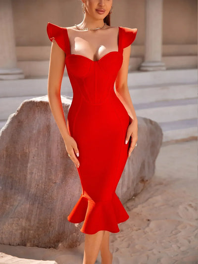 Avelena | Kleid für Frau Midi Bandage