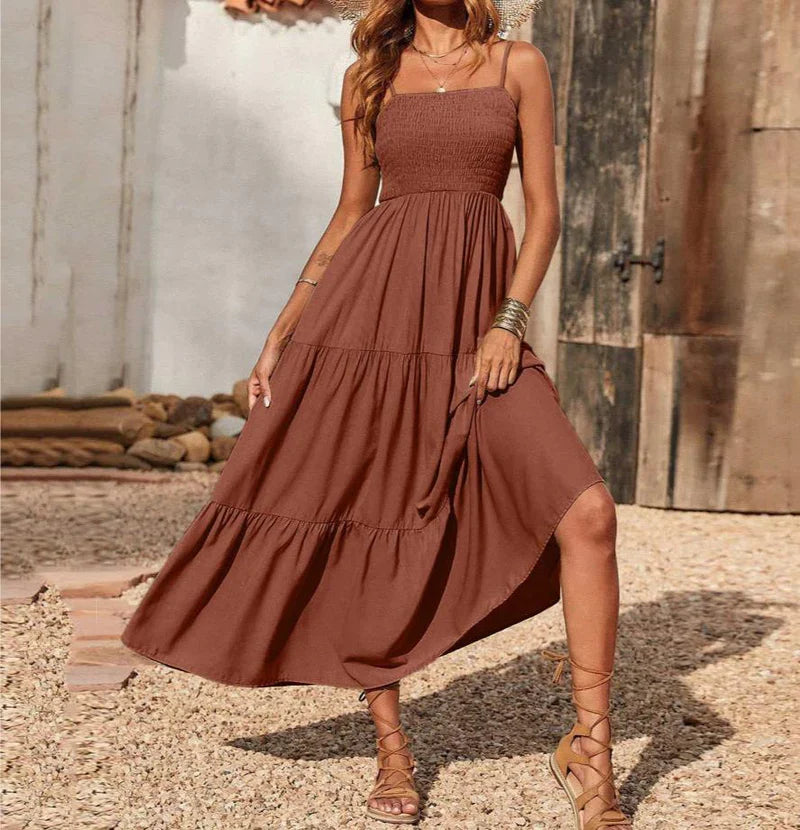 Eliadora – Elegantes Maxikleid mit Stufen