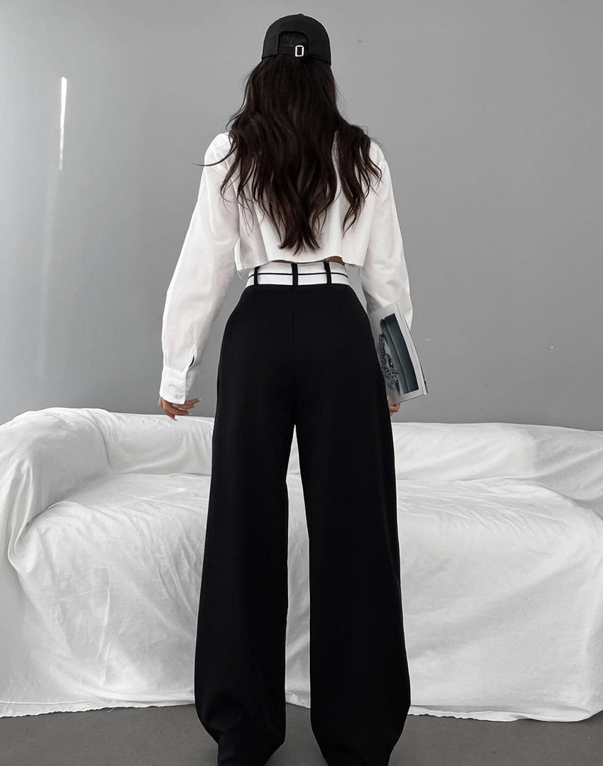 Avelena | Weite Hose mit Asymmetrischem Bund